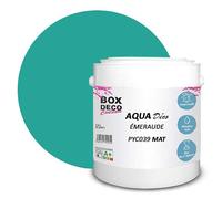 BOX DECO COULEURS Peinture murale acrylique aspect mat Aqua Déco - 2,5L, Vert Emeraude