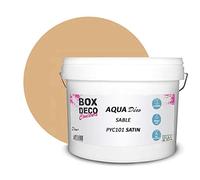 BOX DECO COULEURS Peinture murale acrylique aspect satin Aqua Déco - 10L, Beige Sable