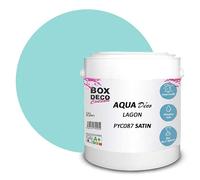 BOX DECO COULEURS Peinture murale acrylique aspect satin Aqua Déco - 2,5 L, Bleu Lagon