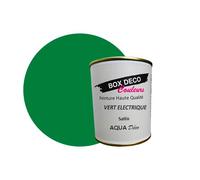 BOX DECO COULEURS Peinture murale acrylique aspect satin Aqua Déco - 750ml, Vert Electrique