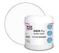 BOX DECO COULEURS Peinture murale acrylique aspect velours Aqua Déco - 2,5L, Blanc Cassé