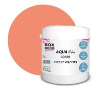 BOX DECO COULEURS Peinture murale acrylique aspect velours Aqua Déco - 2,5L, Rose Corail