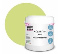 BOX DECO COULEURS Peinture murale acrylique aspect velours Aqua Déco - 750ml, Vert Anis