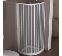 Cabine de douche en PVC circulaire ouverture latérale avec une porte pliantes, Dimension: 90 x 90 cm, Hauter 185 cm