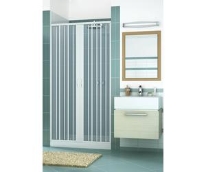 Box doccia mod. Vergine 140xH185cm in pvc a soffietto centrale
