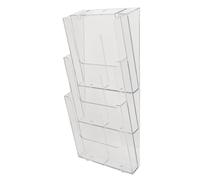 Exacompta Distributeur de prospectus vertical A4 3 compartiments Cristal