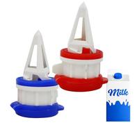 Boxed Gee - Déviateur en carton de lait - Bouchon réutilisable pour bouteille de lait - multiple - Matériau ABS - 3 x 6 cm - Pour réunions de , divers sacs en papier, sacs laitiers