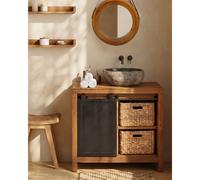 Boxel - meuble salle de bain en bois de teck recycle