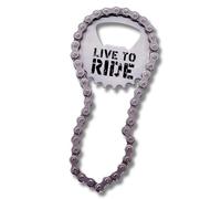 Boxer BO1202 Gifts Ouvre-Bouteille en Chaîne de Vélo | Acier Inoxydable Argenté | Cadeau Amusant pour Les Cyclistes, Metal, Silver, 12,5x5,5x1 cm
