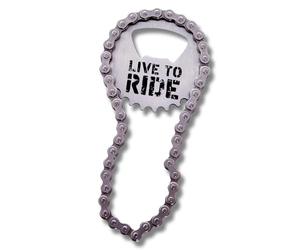 Boxer BO1202 Gifts Ouvre-Bouteille en Chaîne de Vélo | Acier Inoxydable Argenté | Cadeau Amusant pour Les Cyclistes, Metal, Silver, 12,5x5,5x1 cm