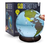Boxer Gifts Globe Trotter Carte du Monde Lumineuse LED à gratter - Cadeau de Voyage Unique pour Les Voyageurs, Camping-Cars et camionnettes