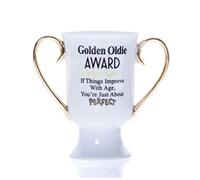 Boxer Gifts Golden Oldie - Mug fantaisie - Cadeau d'anniversaire amusant pour collègues - Père Noël secret pour les personnes âgées - Céramique - 36 ml
