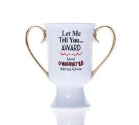 Boxer Gifts MU3096 Mug fantaisie trophée avec inscription « Unwant Advice Award » | Cadeau d'anniversaire amusant de Noël secret Père Noël pour amis, collègues, maman, papa, en céramique, 30 ml