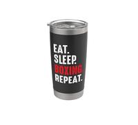 Boxer humoristique Eat Sleep Boxing Repeat Gobelet isotherme en acier inoxydable double paroi