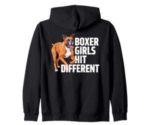 Boxer pour Fille avec Inscription « Hit Different Pet Boxer » Sweat à Capuche