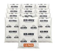 Boxes Fast BFIB24BPD Ice-Brix Lot de 12 packs de gel froid, 20,3 x 15,2 x 3,8 cm, 680,4 g, réutilisable, de qualité alimentaire, blanc
