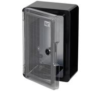 BOXEXPERT coffret de distribution exterieur IP65 ABS 300x200x130mm Fleet, etanche, armoire electrique/coffret mural, boitier industriel vide, noir