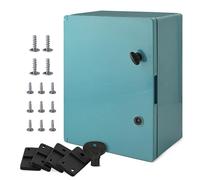 BOXEXPERT coffret de distribution exterieur IP65 ABS 400 x 300 x 195 mm Fleet, etanche, armoire electrique/coffret mural, boitier industriel vide, noir