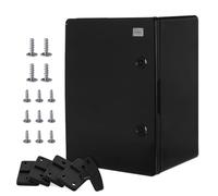 BOXEXPERT coffret de distribution exterieur IP65 ABS 400x300x220 Fleet, etanche, armoire electrique/coffret mural, boitier industriel vide, noir