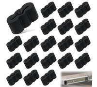 BOXOB 20pcs Butées de Tiroir en Caoutchouc Souple et Élastique, pour Panneaux Arrière Rails de Tiroir Pièces Rechange Pratiques pour Meubles (Noir)
