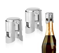 BOXOB 2pcs Bouchons à Champagne, Bouchon de Bouteille Vin Mousseux INOX avec Fermeture Étanche Réutilisable pour Prosecco Cava Bulles Fraîches