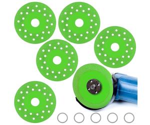 BOXOB 5 Pcs Disques Meulage pour Dalles Rocheuses, Disque Coupe Rocheuses Meuleuse D'angle Lame Ultra Mince pour Polir Couper Dalles Granit Marbre Verre Céramique