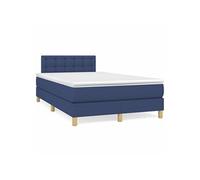Boxspring met matras en LED stof blauw 120x190 cm3270122