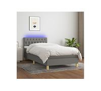 vidaXL Sommier et LED gris