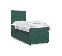 Boxspring met matras fluweel donkergroen 100x200 cm3294559
