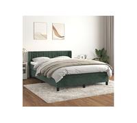 VIDAXL Sommier lit matelas vert foncé 140x200 cm