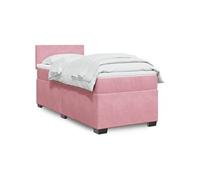 Boxspring met matras fluweel roze 100x200 cm3288533