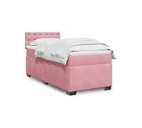 Boxspring met matras fluweel roze 100x200 cm3288551