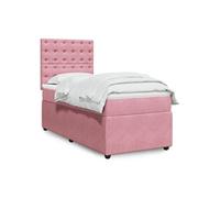 Boxspring met matras fluweel roze 100x200 cm3294579