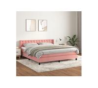 VIDAXL VidaXL Sommier à lattes avec matelas - Rose