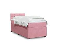 Boxspring met matras fluweel roze 90x190 cm3289919