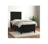 Boxspring met matras fluweel zwart 90x190 cm3142937