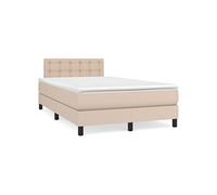 Boxspring met matras kunstleer cappuccinokleurig 120x190 cm3269824