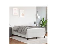 Boxspring met matras kunstleer wit 120x200 cm3144597