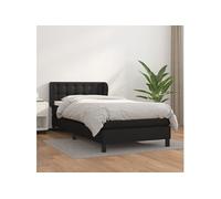 Boxspring met matras kunstleer zwart 80x200 cm3127277