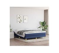 Boxspring met matras stof blauw 160x200 cm3144189