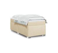 Boxspring met matras stof crÃmekleurig 100x200 cm3285114