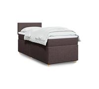 vidaXL Sommier à lattes de lit avec matelas Marron foncé 100x200 cm