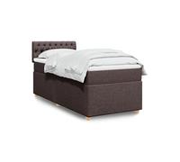 vidaXL Sommier à lattes de lit avec matelas Marron foncé 100x200 cm