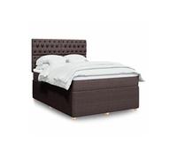 Boxspring met matras stof donkerbruin 140x200 cm3292089