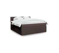 Boxspring met matras stof donkerbruin 180x200 cm3287545