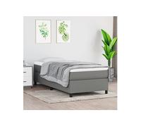 VIDAXL Sommier à lattes 90x190 - Gris Foncé