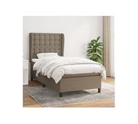 Boxspring met matras stof taupe 100x200 cm3128265