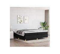 Boxspring met matras stof zwart 200x200 cm3144548