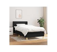 Boxspring met matras stof zwart 80x200 cm3130147