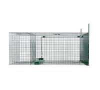 BOXTRAP - Boîte à Fauve 1 Porte - avec Compartiment pour Appât Vivant - Piège pour Renard et Fouine - Porte Coulissante à Glissière - 127 x 32 x 47 cm